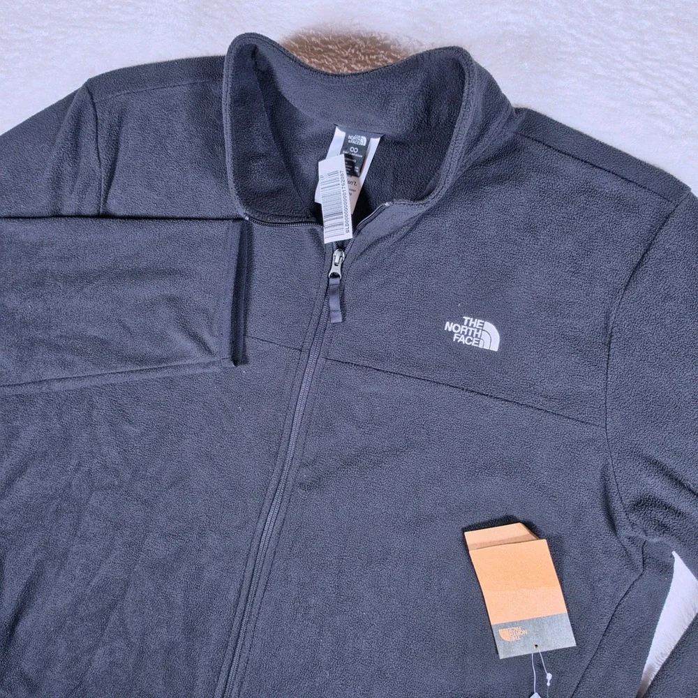 The North Face Anchor Full Zip Mens XXL Black L/S Circular Design NF0A87RH4H0